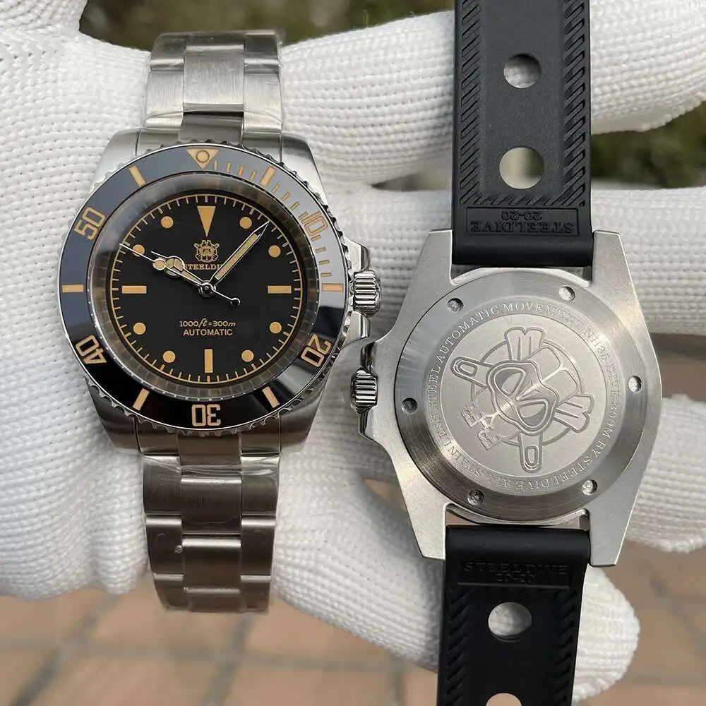 STEELDIVE SD1954V Новый Корпус Из Нержавеющей Стали 41MM 300M Водонепроницаемый РетРо -