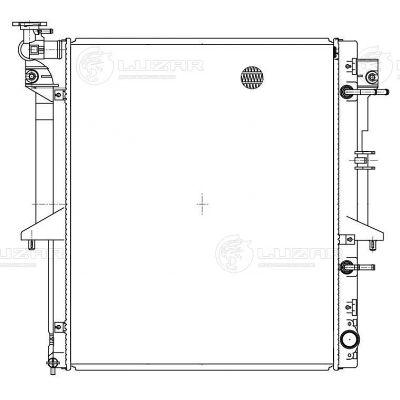 Радиатор охлаждения для Mitsubishi L200 (Митсубиси Л200) 2006-2015 LUZAR LRC11152 Радиаторы Запчасти