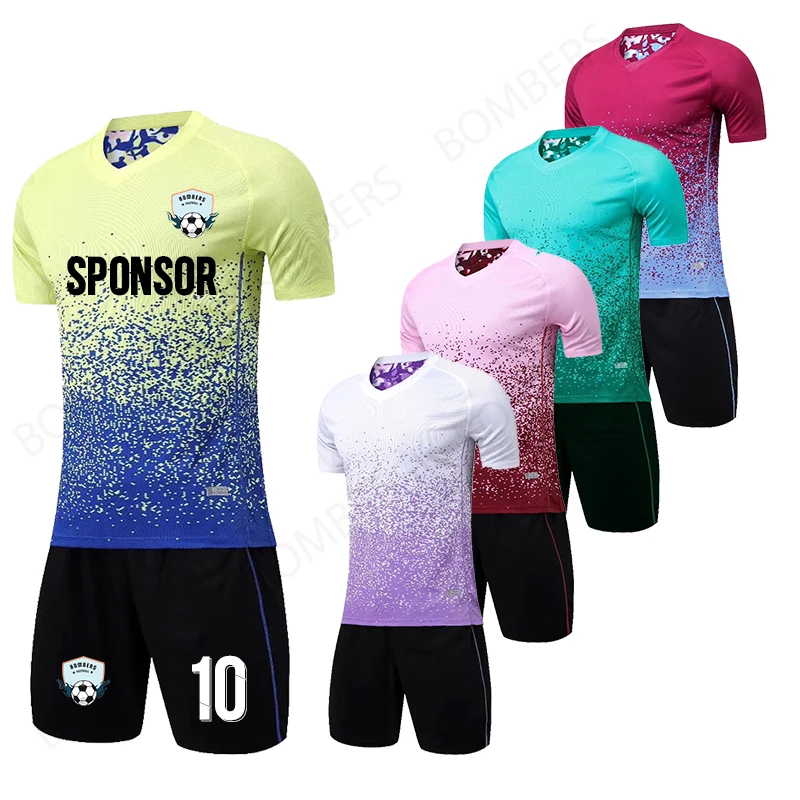 

2022 Men Socccer Jersey Adult Football Short Sleeve Training T shirt And Shorts Blank Diy Custom Tracksuits Futbol Uniforms