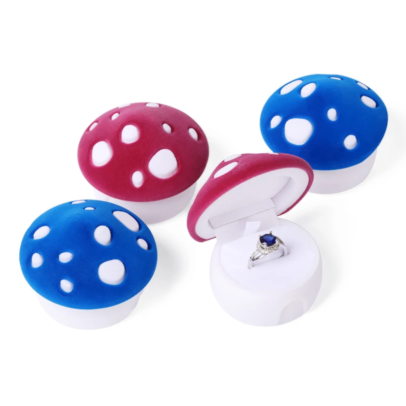 Holder Velvet Wedding Engagement Ring Box Jewelry Box For Earrings Necklaces Display 2 Colors