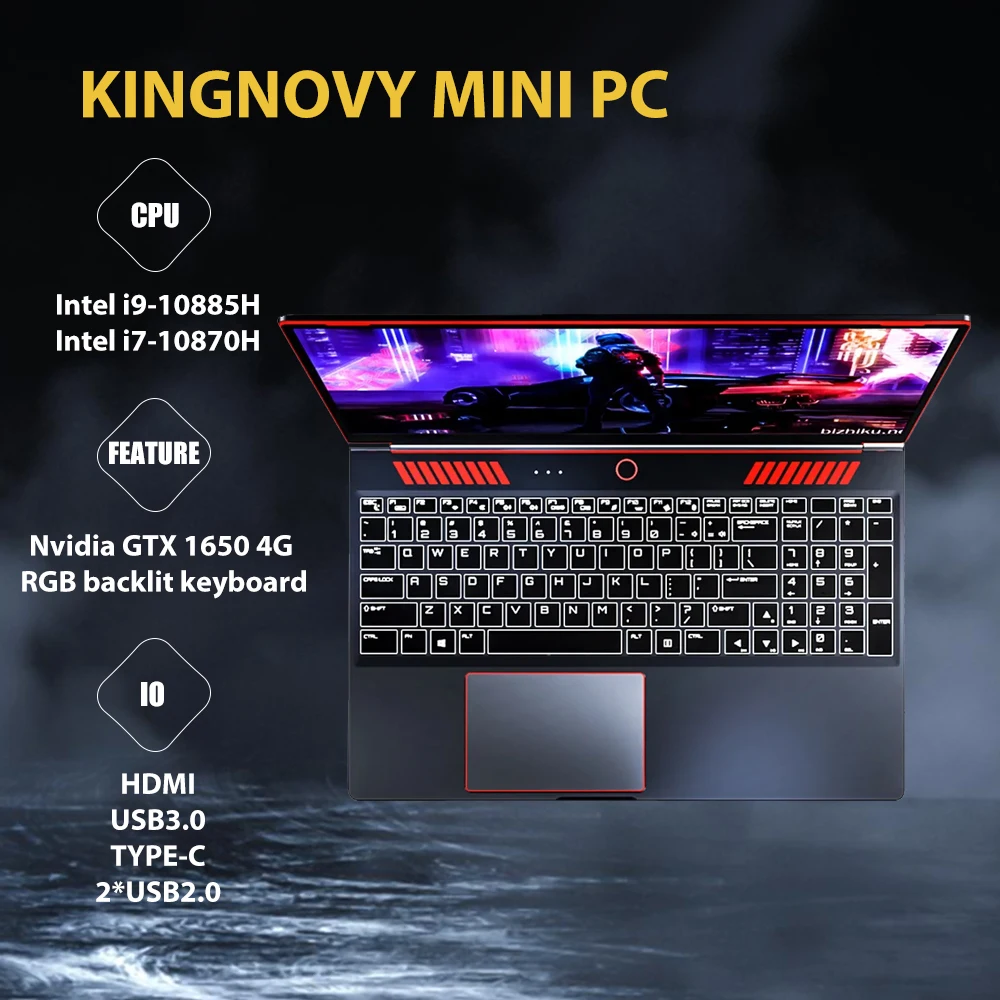 16,1 дюймовый Ноутбук для бизнеса и игр 1920*1280 HD дисплей Intel Core i9 10885H i7 10870H 64G DDR4 ОЗУ 2 ТБ SSD Nvidia GTX 1650 4G