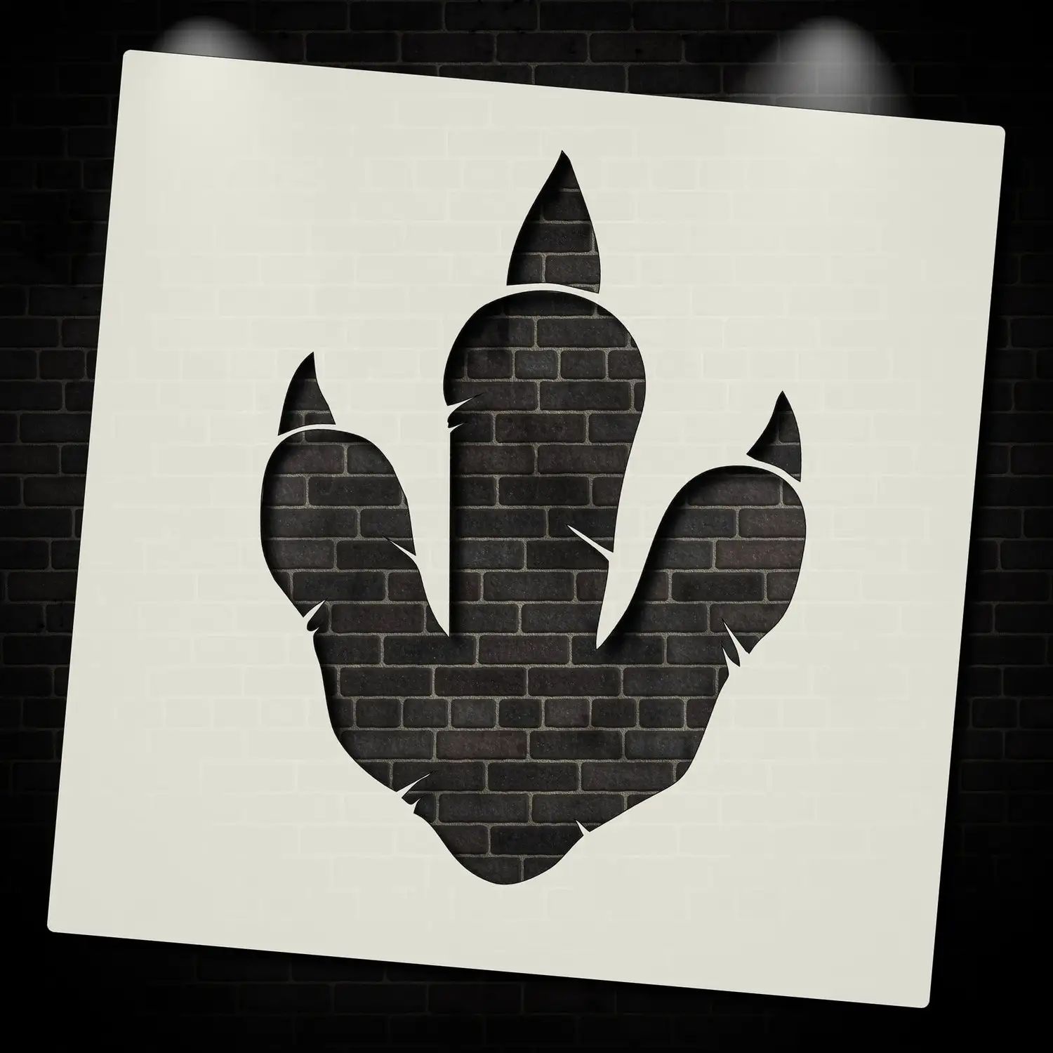 

Realistic Dinosaur Foot Print Wall Stencil For Childrens Kids Bedroom Nursery Craft DIY Decorating Painting