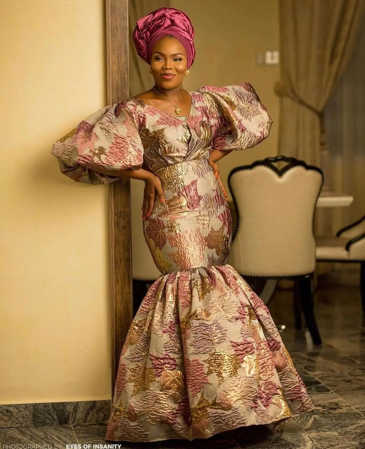 Африканское парчовое Кружевная Ткань 5 ярдов нигерийская жаккардовая