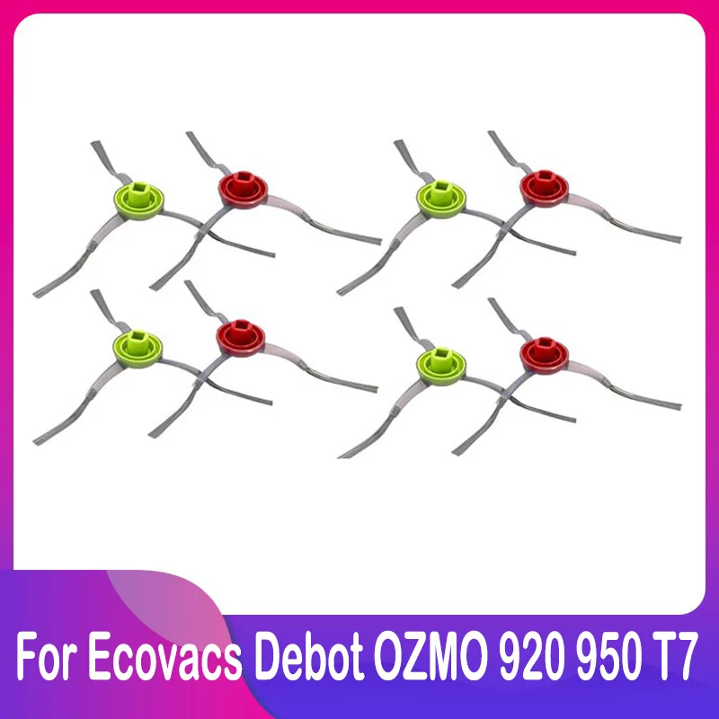 

For Ecovacs Debot OZMO 920 950 T7 Robot Vacuum Side Spin Brush Broom Washable Spare For Cleaner Replacement Parts Kits Pack