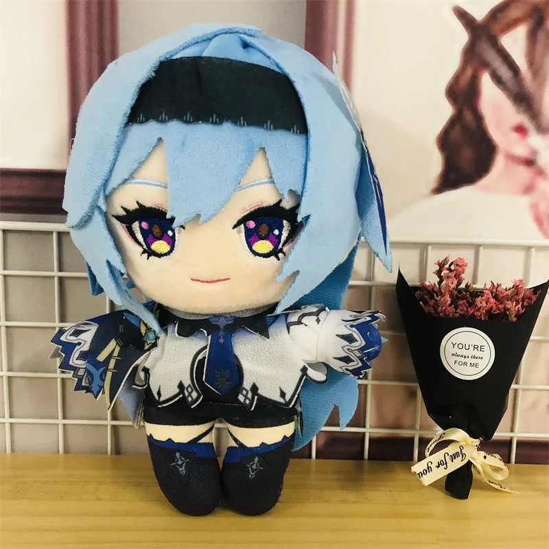 

Игра Genshin Impact 20 см, мультяшная милая плюшевая подушка, игрушки, хлопковая кукла, подушка, украшение для дивана, светящаяся фишка Zhongli, янтарна...