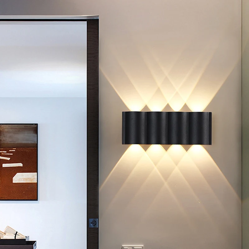 

Led Wall Light Outdoor Garden Wall Lights Indoor Bedroom Bedside Decoration Lighting Lamp Aluminum Interior Wall Light Home Deco