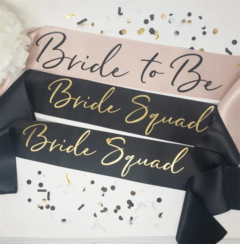 

Bride Squad, Bride Squad Sash, Bridal Party Sash, Bachelorette Party Sash, Bridesmaid Sash, Bridal Sash, Bride to Be Sash