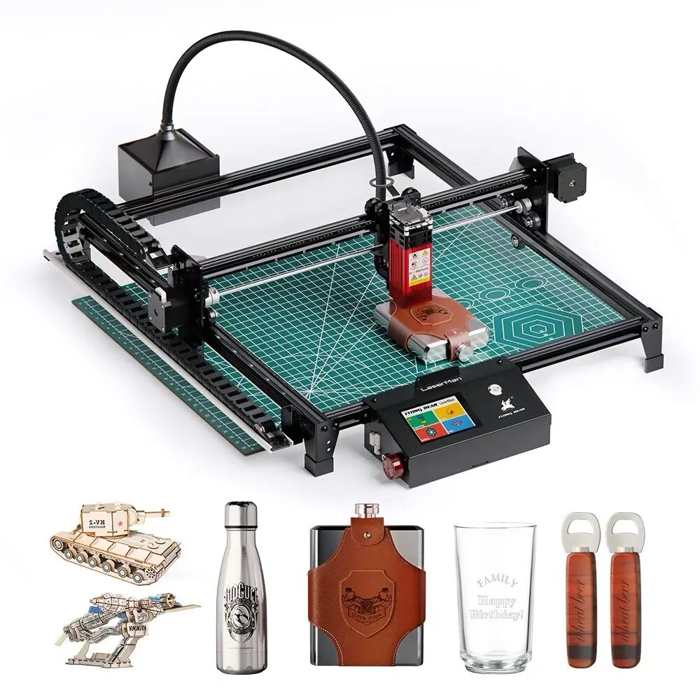 

FLYING BEAR LaserMan CNCLaser Engraving Cutting Machine with Airmate Air Assist Filter for Laser Engraver Printer WiFi-Connect