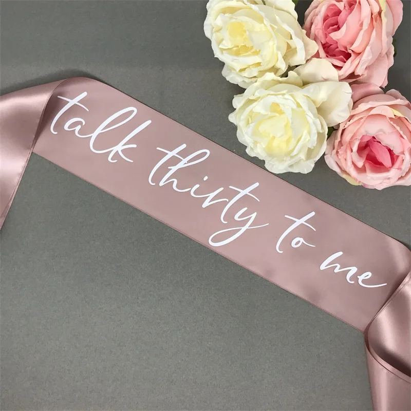 

Talk Thirty To Me Sash, Dirty Thirty Sash, Birthday Sash, 30th Birthday, 30th Birthday Gift, Dirty Thirty Favor, 30th Birthday