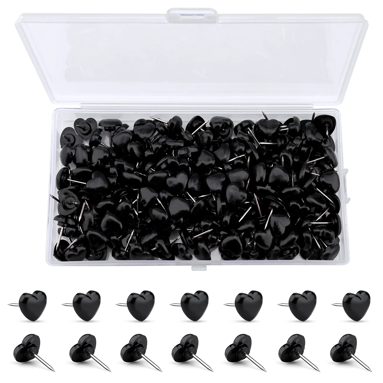 Черный Пластиковый Ключ 200 Шт. В Коробке Для Пробковых Досок Объявлений Офиса