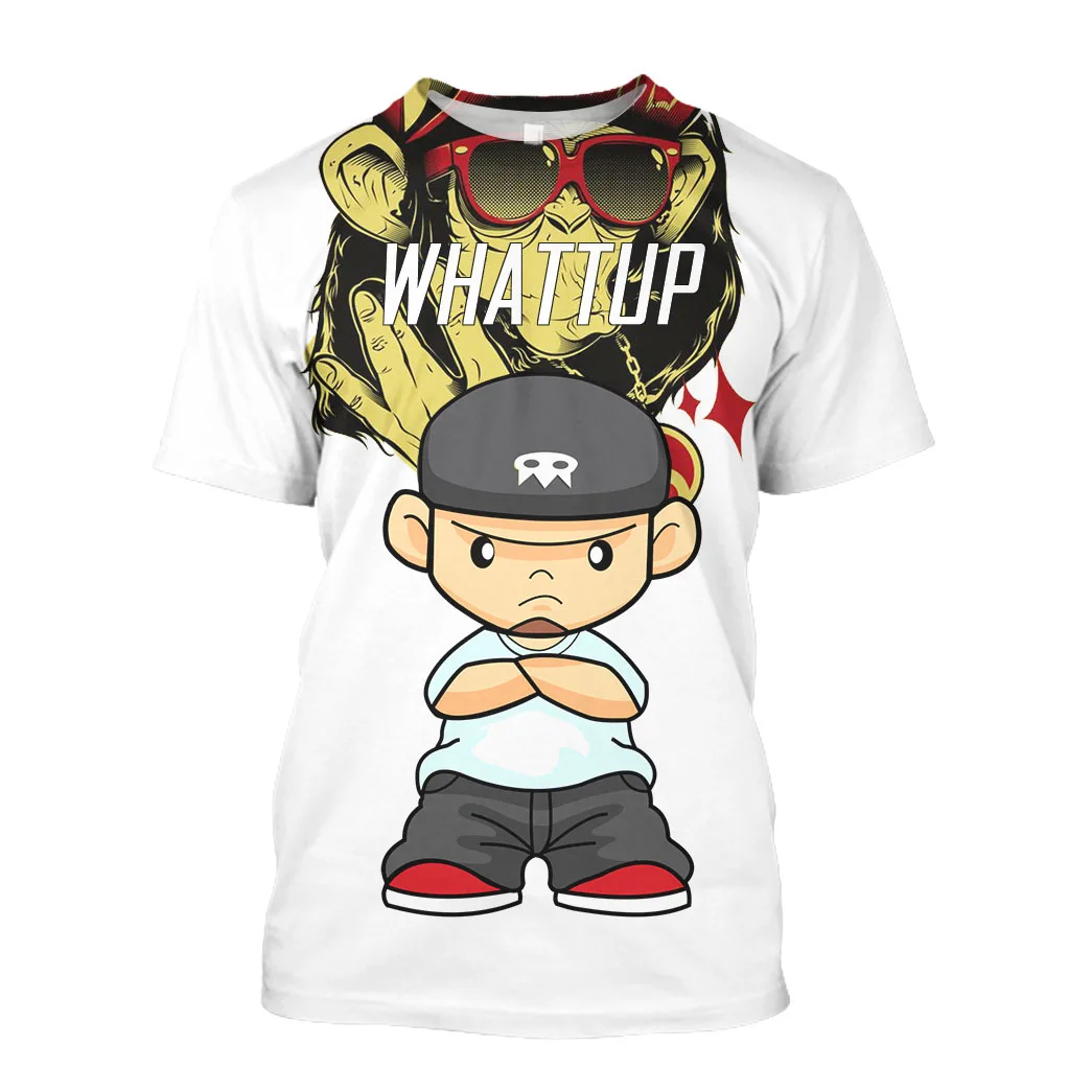 

Jumeast Drip 3D Graphic T Shirts Drill Hip Hop Monkey Funny Printed T Shirty Anime Cool Boys Streetwear Men Clothing Baggy Tops