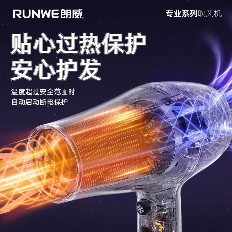 Парикмахерская Longwei Мощный Профессиональный Фен Синий Свет Отрицательные Ионы