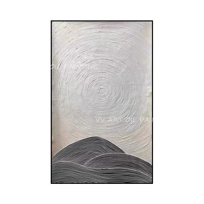 Простой чистый 100% ручная роспись серый нож для картины коричневая картина маслом