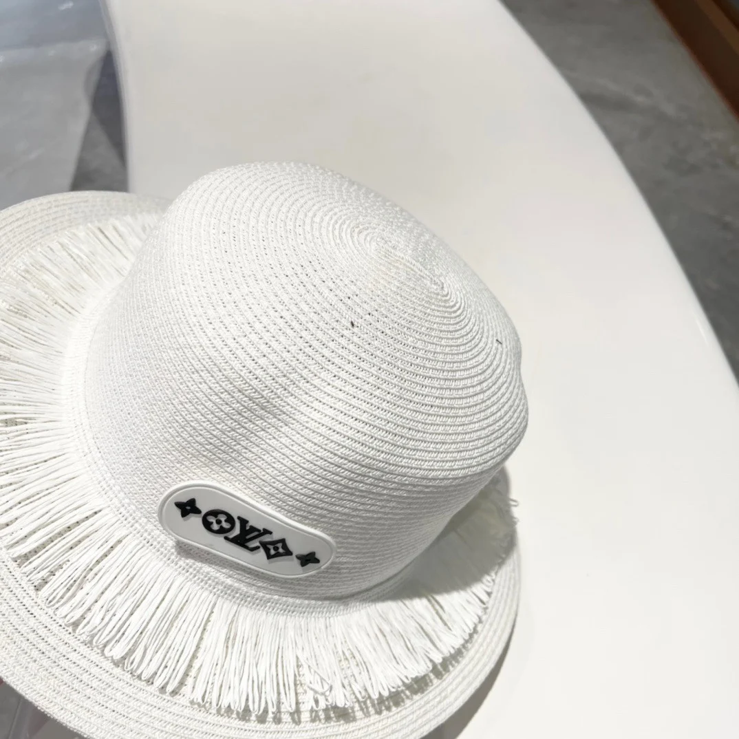 копия 1: 1 Соломенная Шляпа В Стиле Знаменитостей Из Тонкой Травы Lv Style Uv Sun Hat