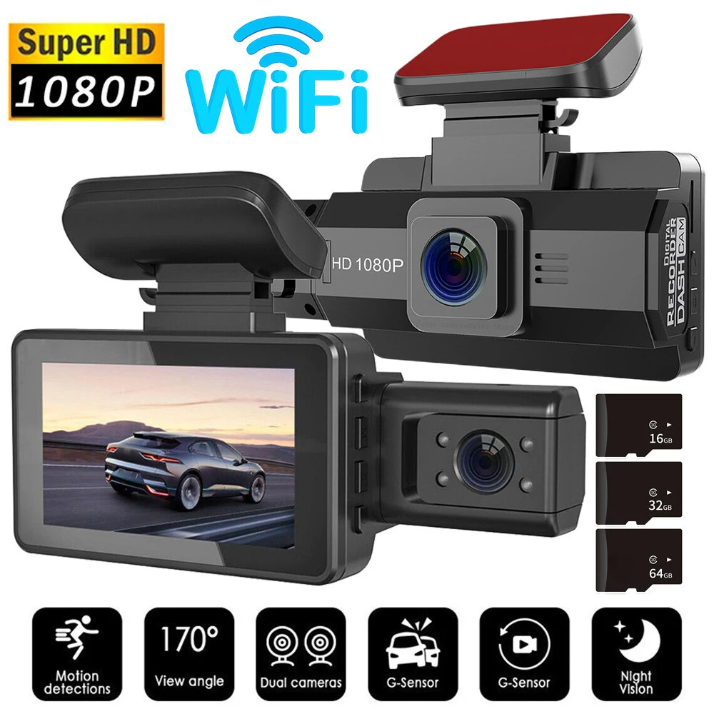 Автомобильный видеорегистратор, 3 дюйма, HD 1080P, с функцией ночного видения