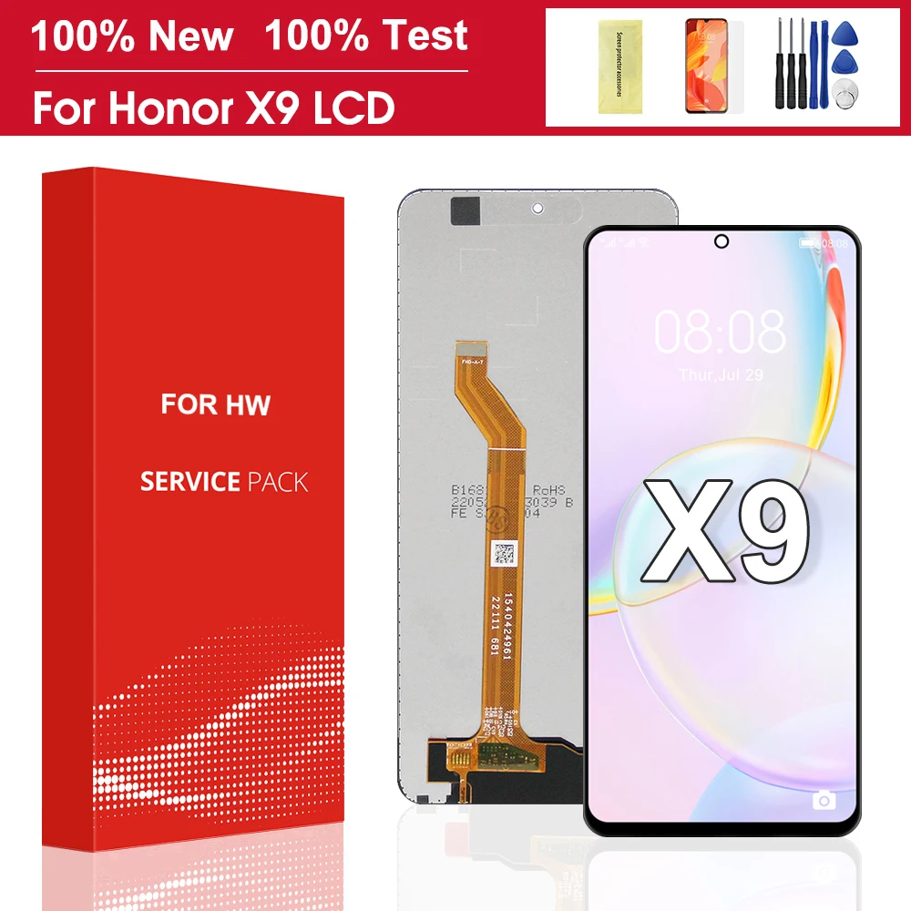 

6.81" For Original For Honor X9 4G/5G LCD Display Screen Touch Panel Digitizer Assembly For Honor X9 ANY-NX1 Display With Frame