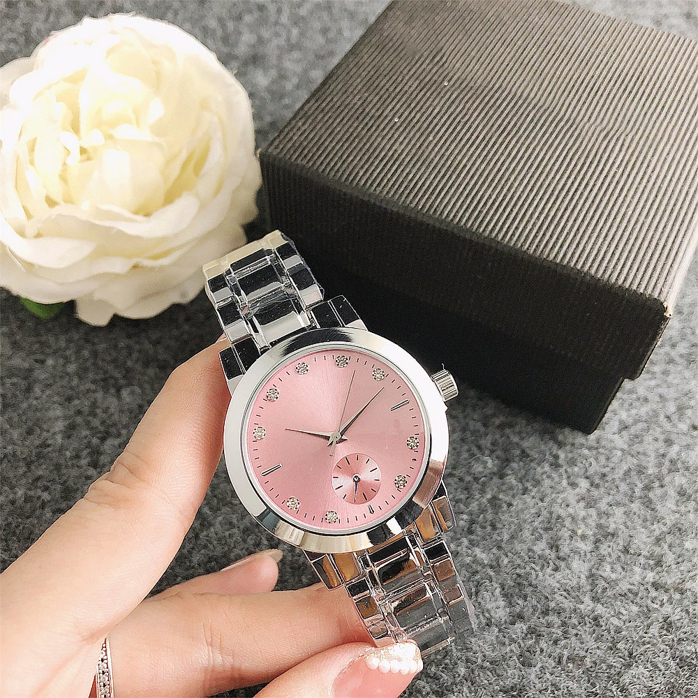 Brand Wrist Watches Women Girl Ladies Crystal Style Quartz Casual Steel Metal Band Clock m148