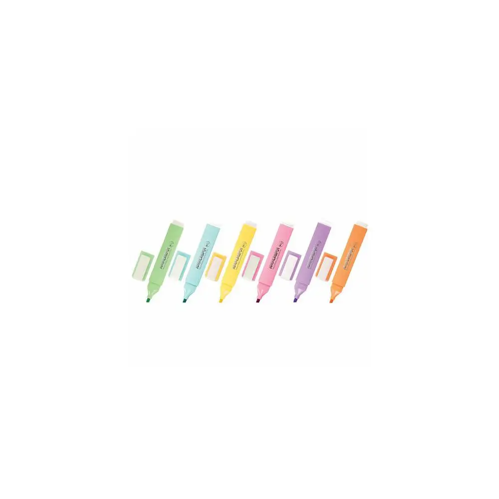 Набор текстовыделителей ЮНЛАНДИЯ 6 шт. АССОРТИ &quotCOLORSTAR PASTEL" линия 1-4 мм 151717 |