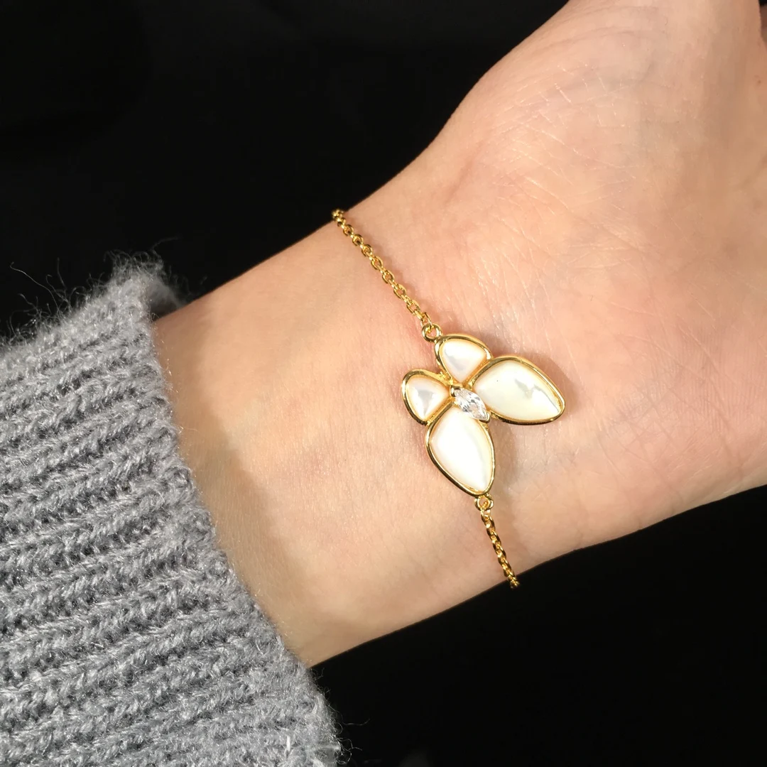 

Jewelry 925 Silver Clover Bracelet For Women Luxury Fashion Natural Beimu Jewelry For Women Christmas Gift Free Shipping Items