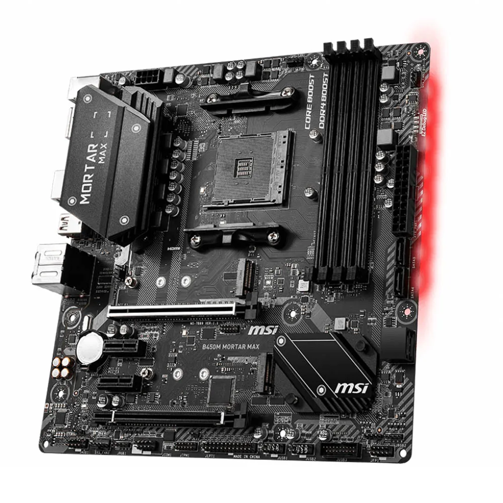 Материнская плата MSI B450M ступы Макс поддерживает до Ryzen 9 принять chipse 4xDDR4t разъем AM4