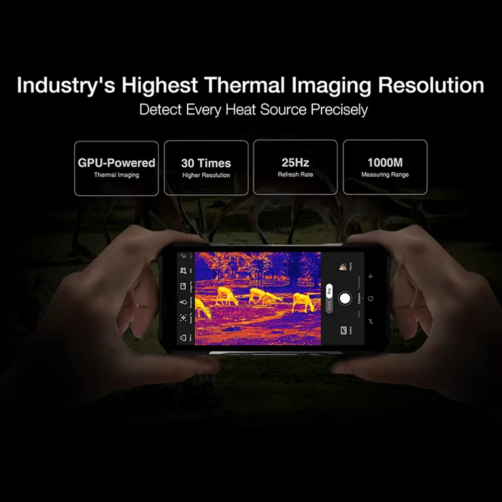 Фото DOOGEE V20 Pro — защищенный смартфон с 6,43-дюймовым 2K-дисплеем, тепловизионной камерой, 12 ГБ + 256 ГБ памяти, 64-мегапиксельной камерой, аккумулятором 6000 мАч и зарядным устройством 33 Вт, Android. №3