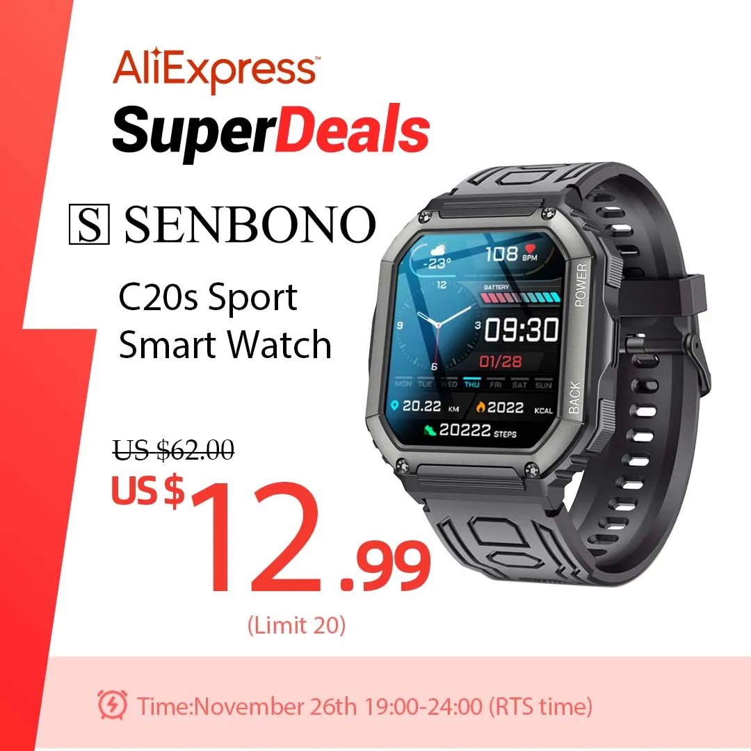 SENBONO 2022 New Smart Watch Men Big Battery Music Play Fitness Tracker Bluetooth Dial Call Sport Smartwatch Men for IOS Android