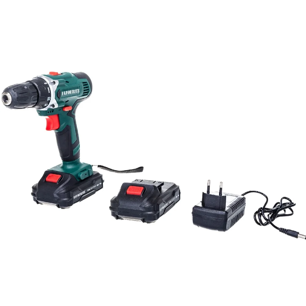 Аккумуляторный шуруповерт Favourite DC 18EL (18В 2Ач 30Нм) |