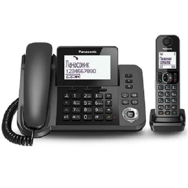 Panasonic kx-tgf320rum-wireless phone DECT (radiotelephone) color: metallic black | Telephones