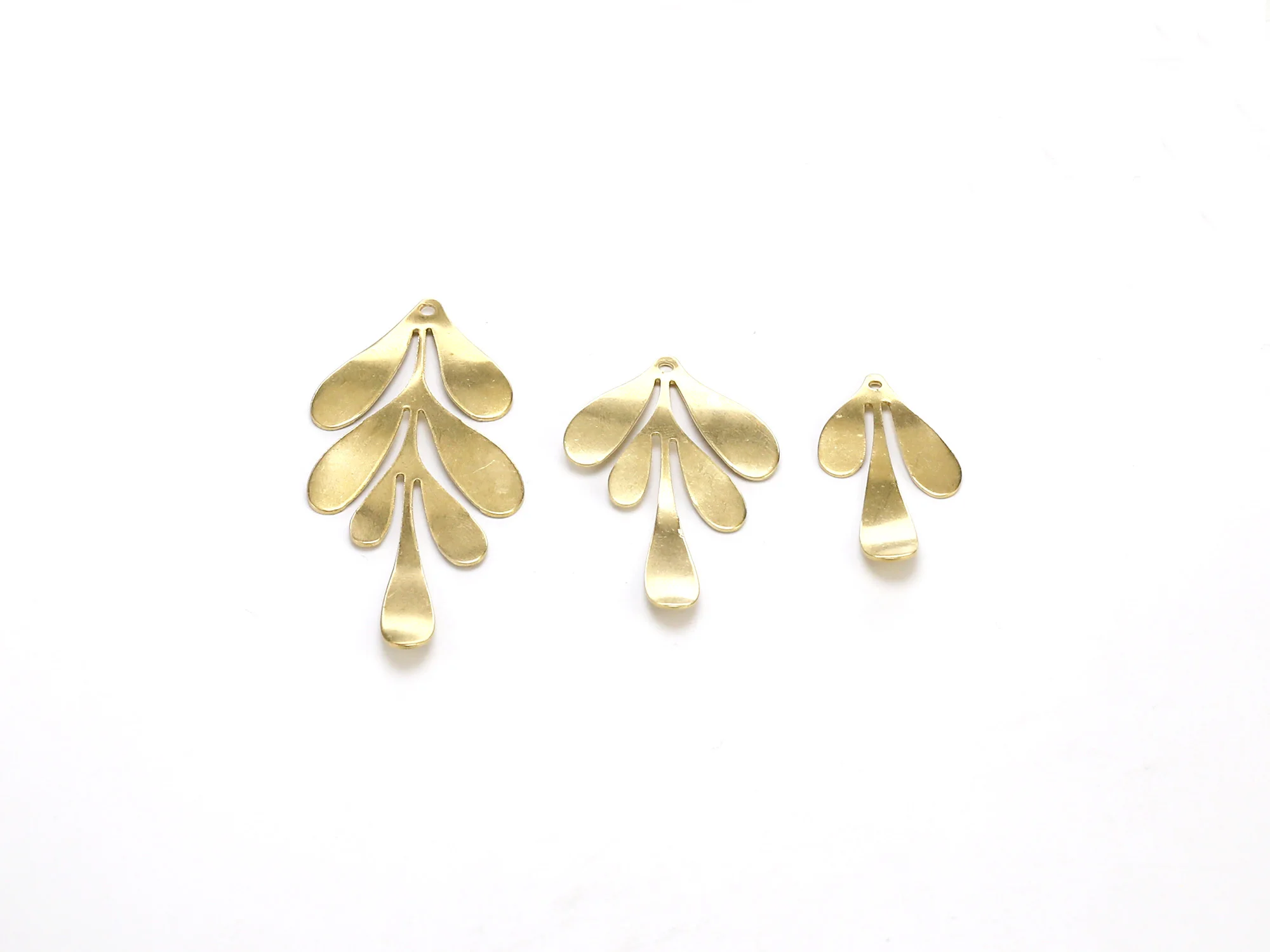 10 шт. подвески для сережек в форме листьев, подвеска для ожерелья, 35x17 мм, латунные листья, фурнитура для изготовления ювелирных изделий R196