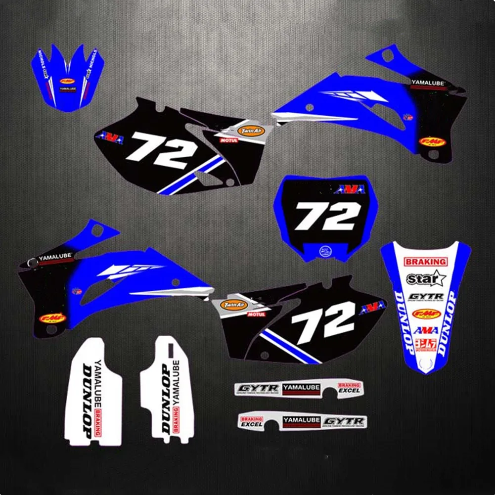 Бесплатные пользовательские наклейки 3M графические наборы для YAMAHA YZ250F YZ450F 2006 2007