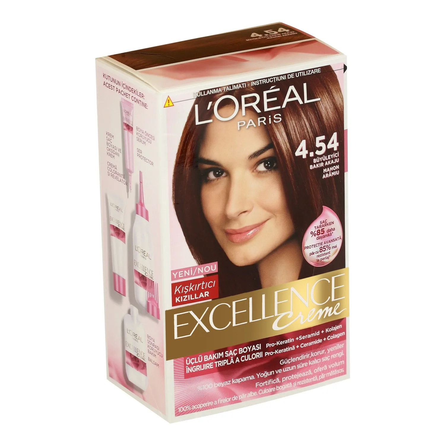 

L'Oréal Paris Excellence Creme Hair Color 4.54 Charming Copper Cashew