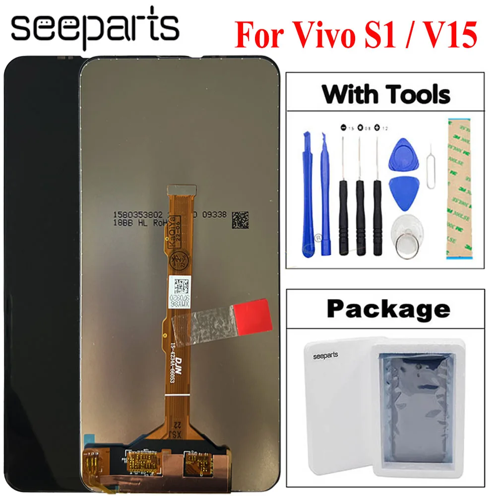 

Tested Well 6.38" For Vivo S1 LCD Display Screen Touch Panel Digitizer Sensor Assembly For Vivo V15 Display Replacement Screen