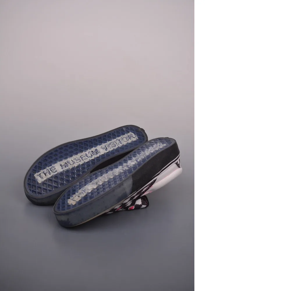 Vans Slip-On Classic Co-Branded THE MUSEUM VISITOR Модная и универсальная повседневная обувь из холста