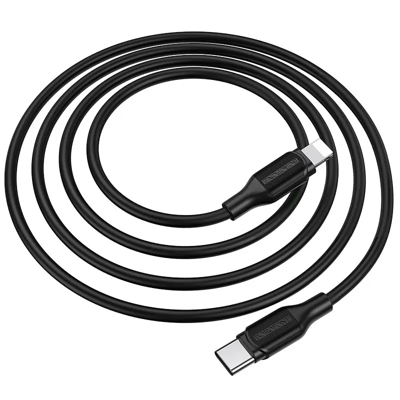 Дата-кабель 3.0A PD 20W для Apple 8-pin Type-C Borofone BX42 силикон 1м | Мобильные телефоны и
