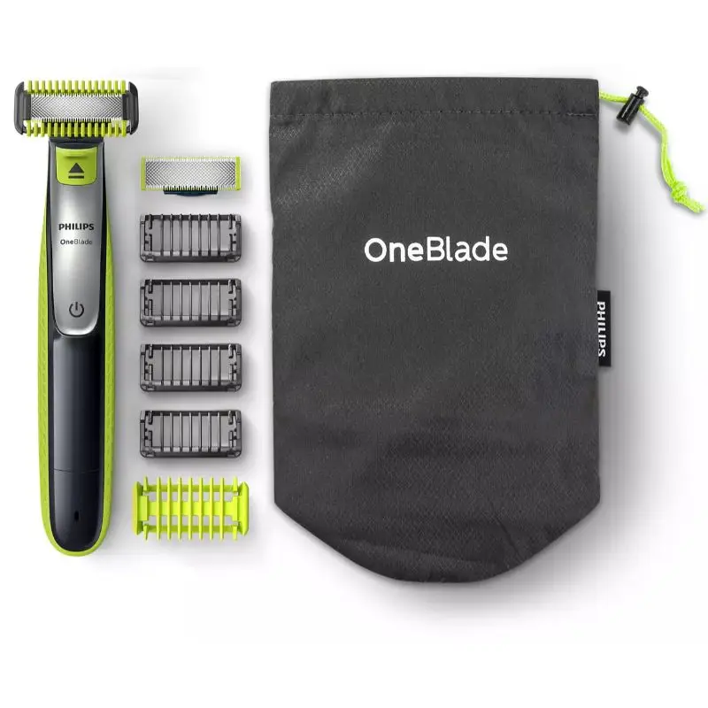 Оригинальная Бритва Philips OneBlade Pro QP2630, бритва для мужчин, точная триммер для сухой и влажной бороды с 2 лезвиями и 5 гребнями