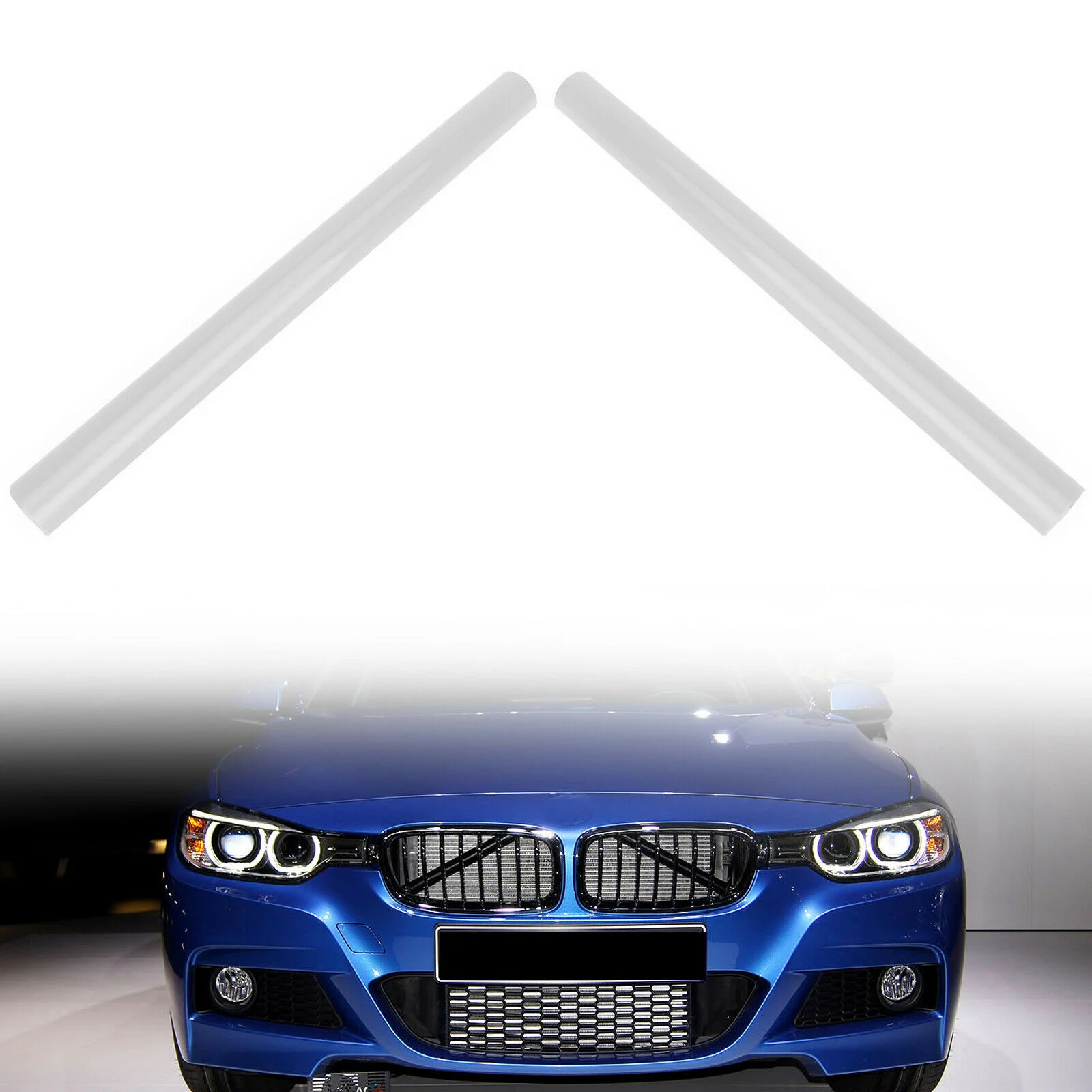 

2PCS Support Grill Bar V Brace Wrap White 34CM For BMW F30 F31 F32 F33 F34 F35 F35 F36 G20 G21 G28 G29 F20 F21 F22 F23 F24 F44