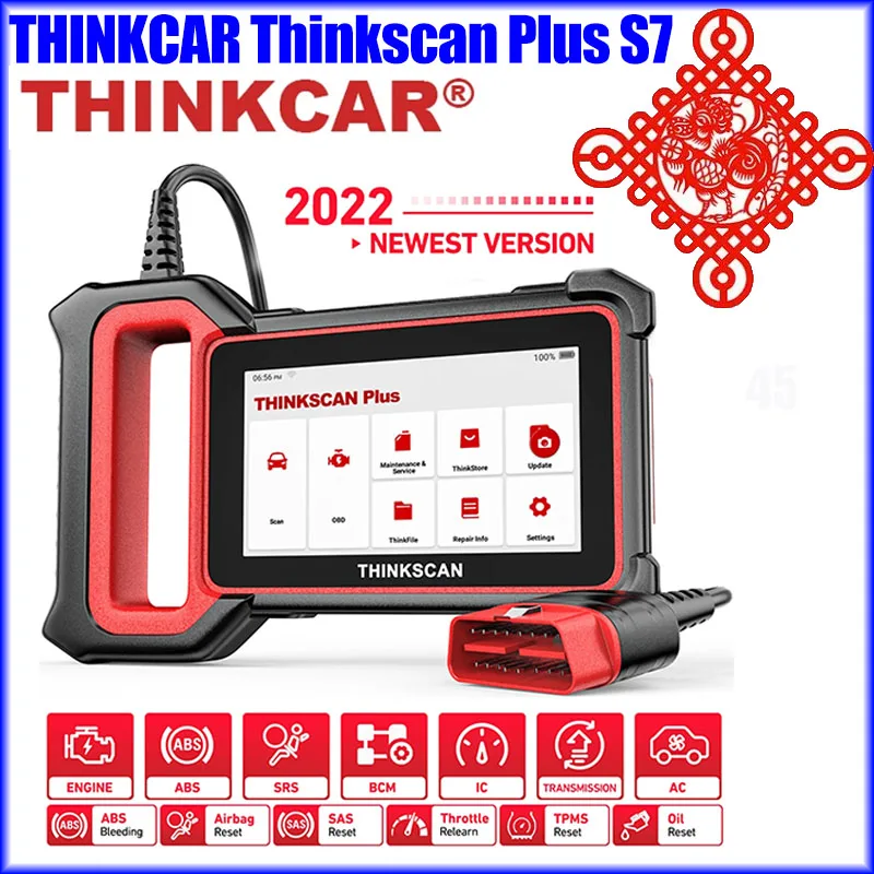 

Сканер THINKCAR Thinkscan Plus S7 OBD2, мульти-Система сканирования SAS DPF A/F Reset, считыватель кодов OBD2, автомобильный диагностический инструмент Plus S 7