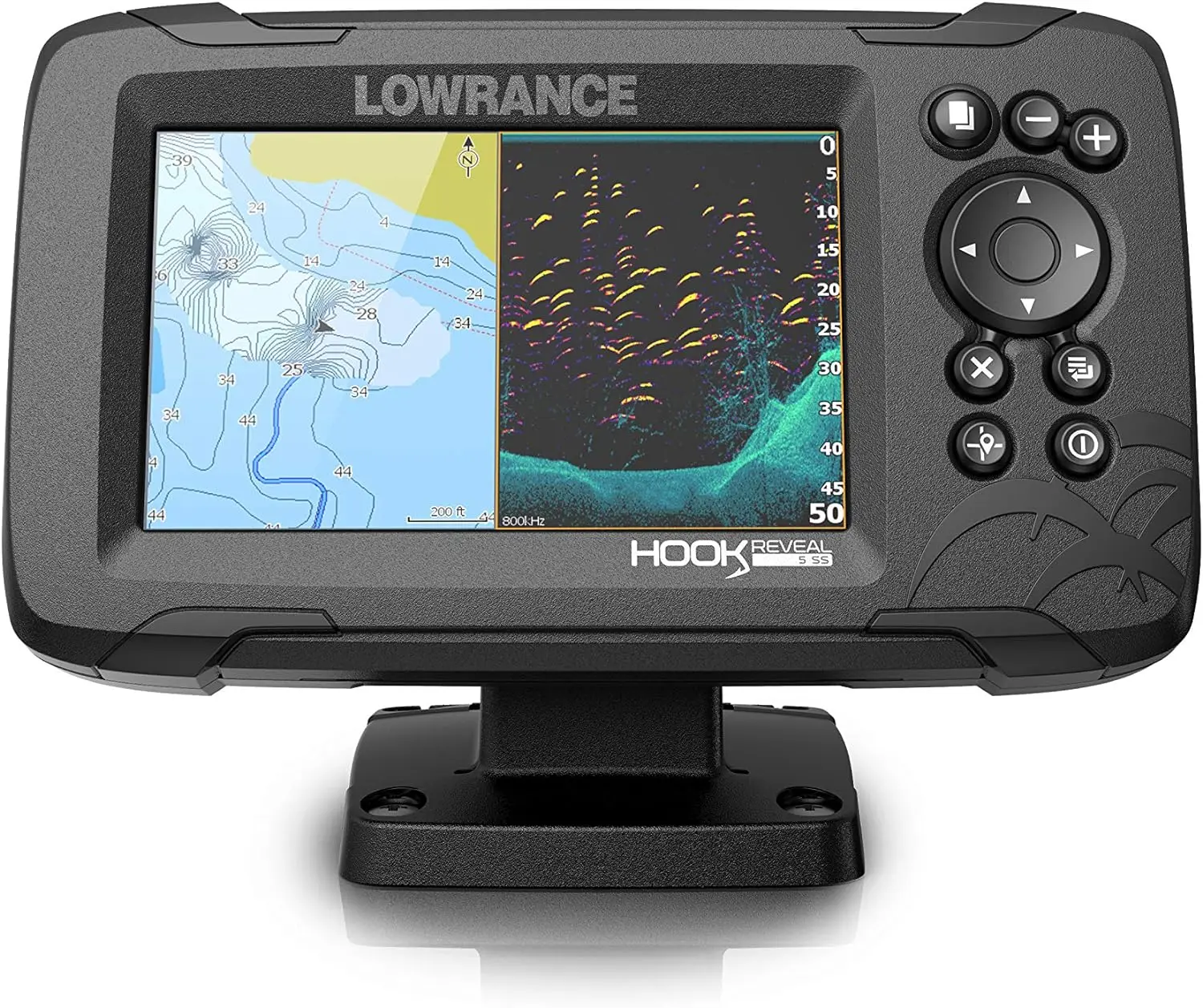 

100% AUTHENTIC LowrancE Hook Reveal 5 Inch Fish Finders with Transducer, Plus Optional Preloaded Maps