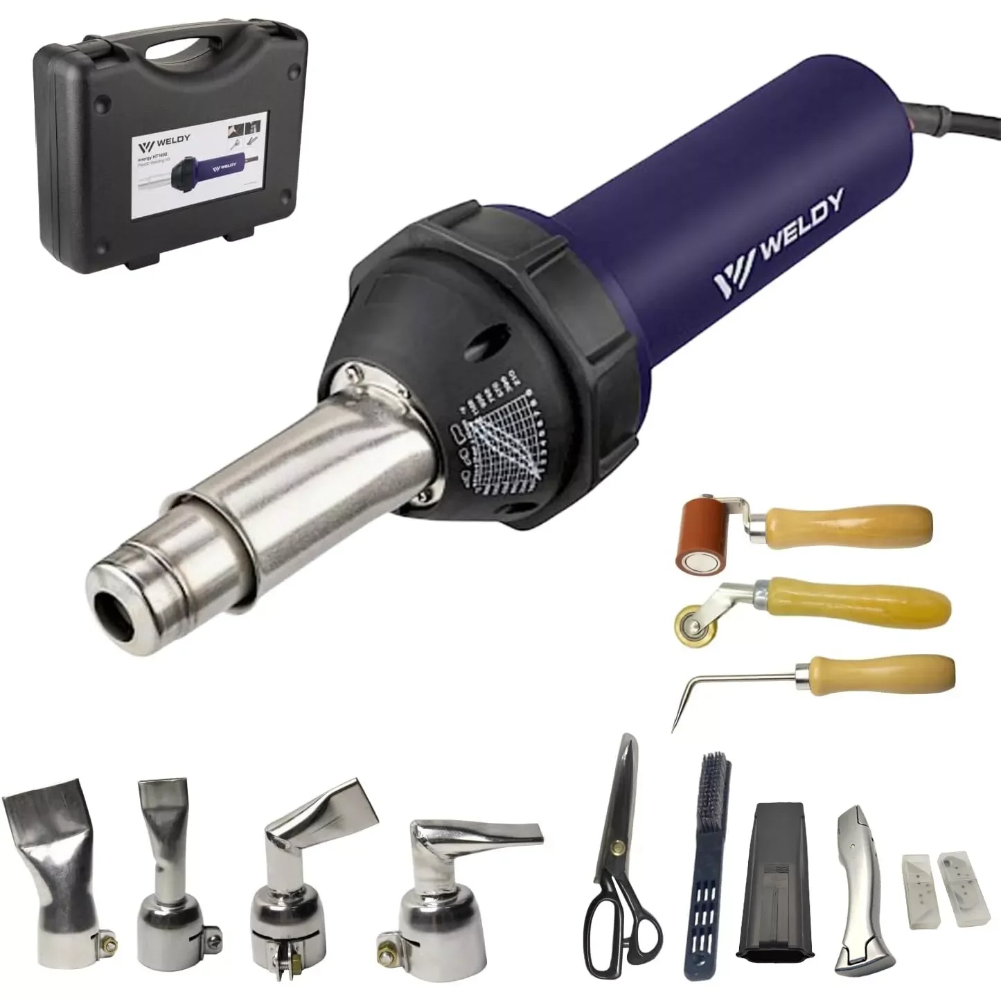 WELDY 1600 Вт оборудование горячим воздухом горелка горячего дутья перекрытие воздушный сварочный пистолет комплект сварочного аппарата