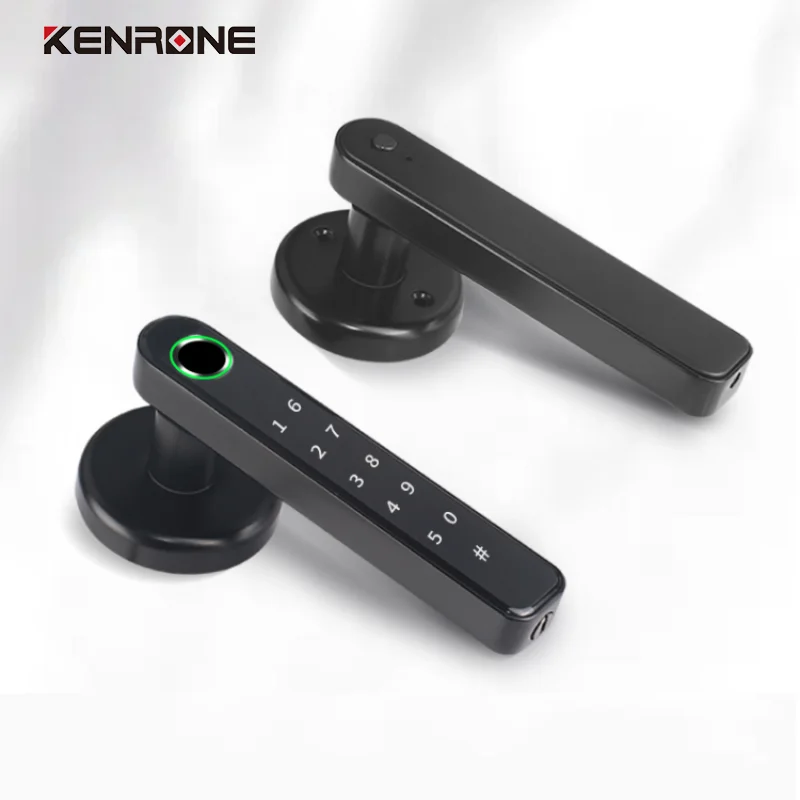

KENRONE Безопасность Защита IPhone бесключевая внутренняя умная дверная ручка с App функциональный рычажный замок для конфиденциальности и безопа...