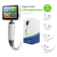 digital video laryngoscope with 4pcs reusable blades neonate child adult full touch screen surgery intubating flexible miller