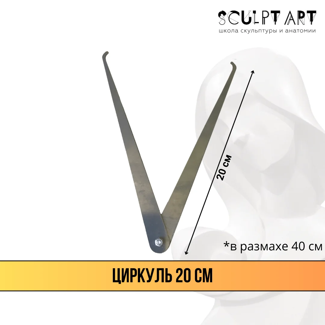 Циркуль для скульптуры и моделирования 20 см/ Инструмент измерения пропорций/
