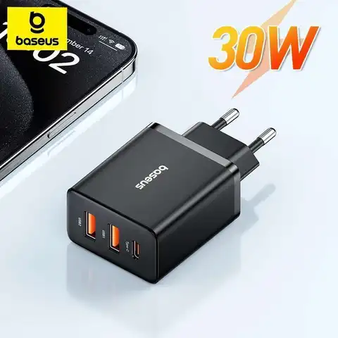 Baseus 30 Вт USB-зарядное QC3.0 PD3.0 Type C PD Быстрая Зарядка Телефона Быстрое Зарядное Устройство Для IPhone 15 14 13 12 Pro