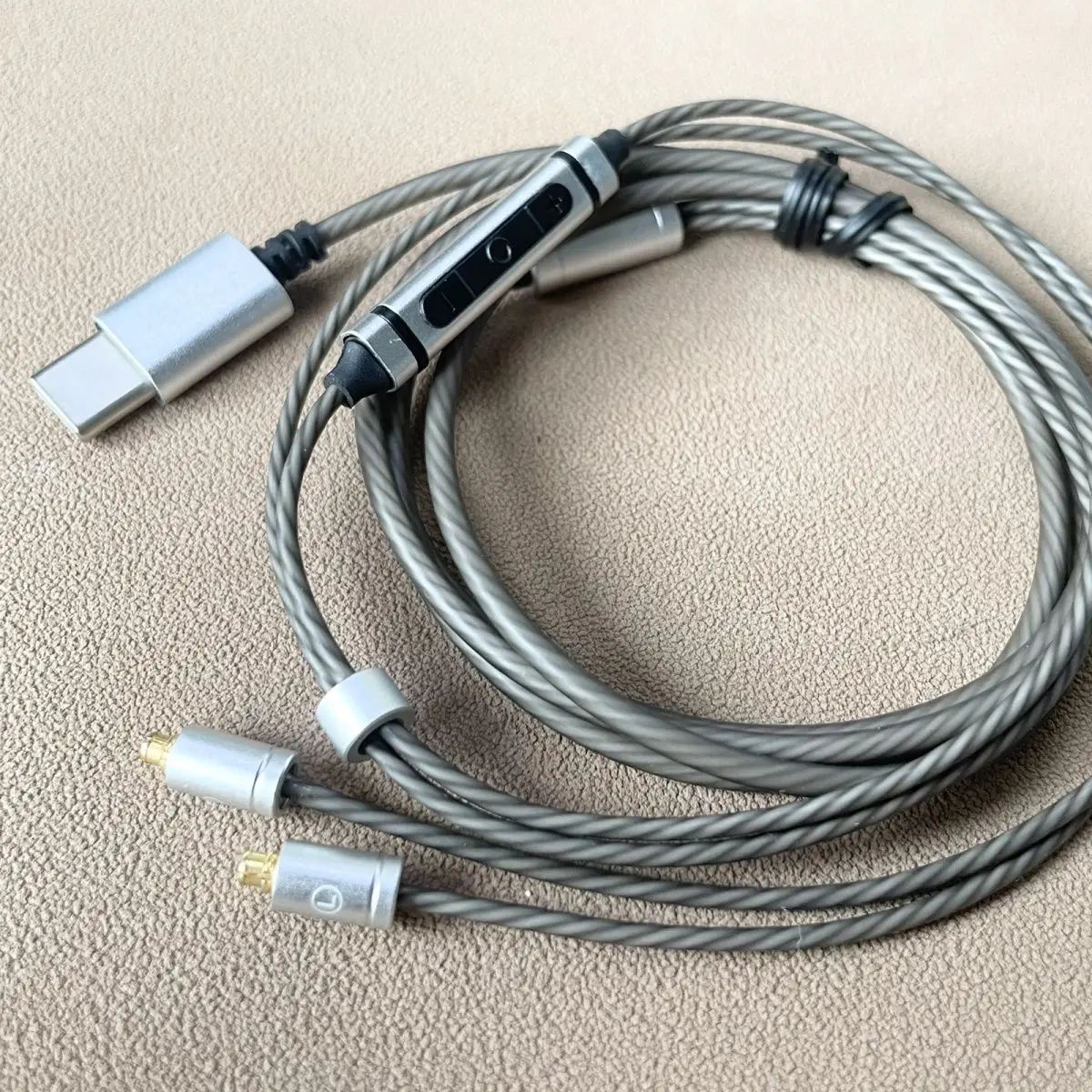 Кабель MMCX серебристый 32 бит CX3 1993 и MAX97220 Type-c для наушников Shure SE215 SE535 UE846 SE315