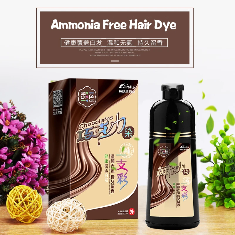 Шампунь для окрашивания волос Мгновенный шампунь черных делает седые и белые