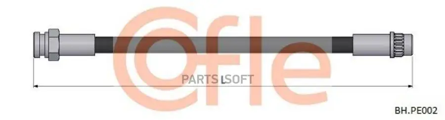 COFLE 92BHPE002 Шланг тормозной задний C4 Picasso 5008 Partner 08- |