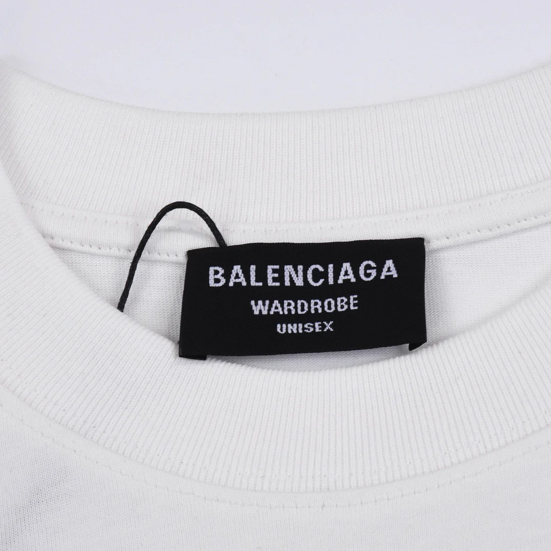 Футболка Balenciaga Мужская С Асимметричным Принтом |