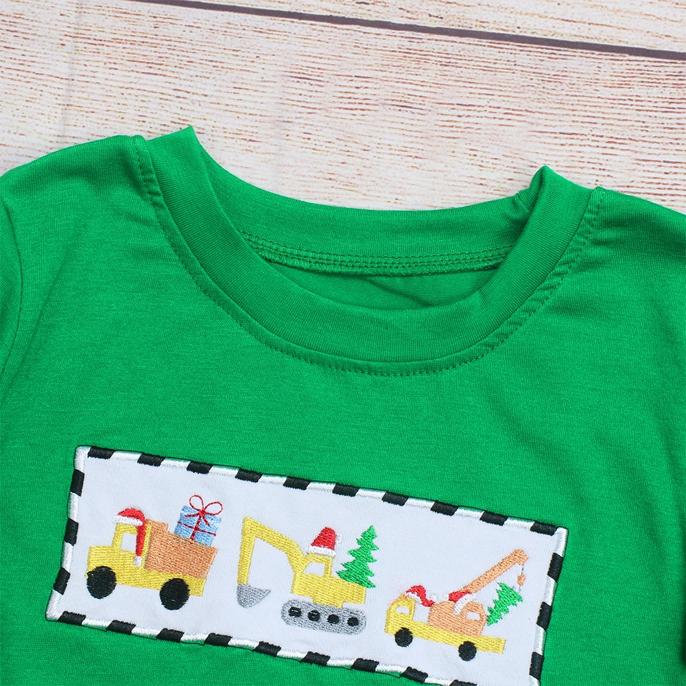 New Style Outfits Baby Boy Clothes Set Bebes Items Christmas Gift Tree Embroidery Bodysuit Stripe Pants Suit For 1-8T Babi Boys