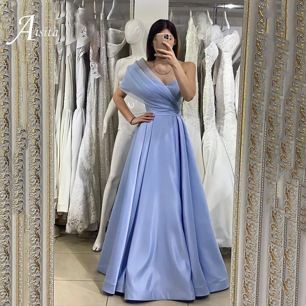 

Gorgeous One Shoulder Party Dresses Grace Satin Prom Dresses Grace A-line Prom Gowns Formal Party Dresses Robe De Soiree