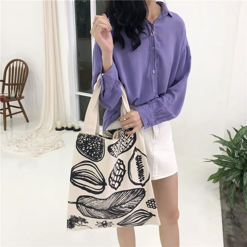

2022 New Large-Capacity Print Thick Canvas Simple All-Match Western-Style High-Quality Texture Women One-Shoulder Tote Handbag